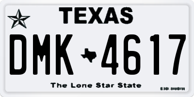 TX license plate DMK4617