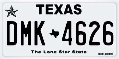 TX license plate DMK4626