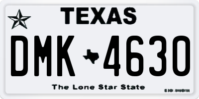 TX license plate DMK4630