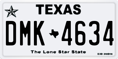TX license plate DMK4634