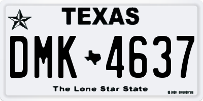 TX license plate DMK4637