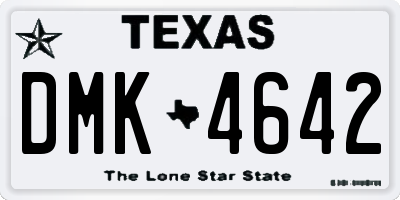 TX license plate DMK4642