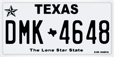 TX license plate DMK4648