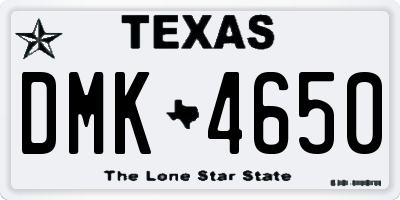 TX license plate DMK4650