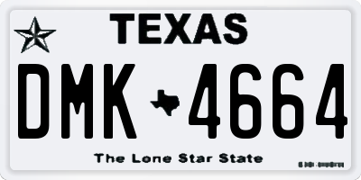 TX license plate DMK4664