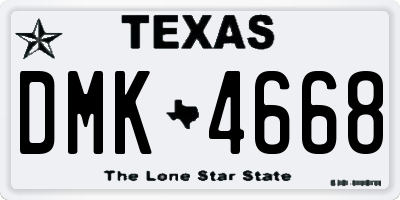 TX license plate DMK4668
