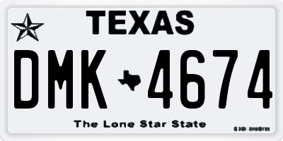 TX license plate DMK4674