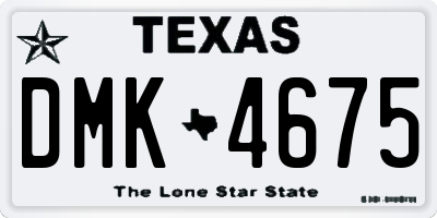 TX license plate DMK4675