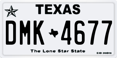 TX license plate DMK4677