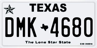 TX license plate DMK4680