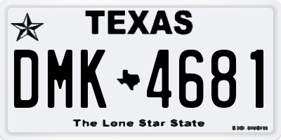 TX license plate DMK4681