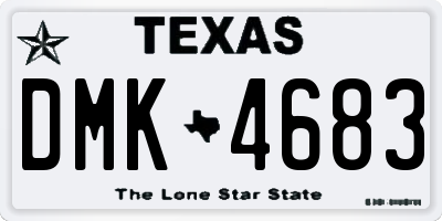 TX license plate DMK4683