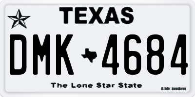 TX license plate DMK4684