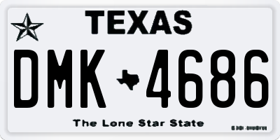 TX license plate DMK4686