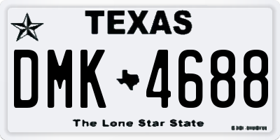 TX license plate DMK4688