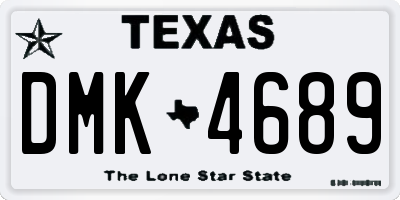 TX license plate DMK4689