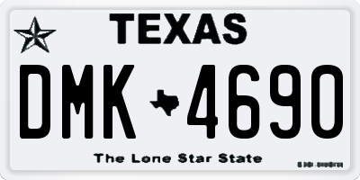 TX license plate DMK4690