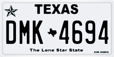 TX license plate DMK4694