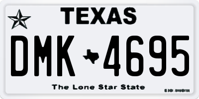 TX license plate DMK4695