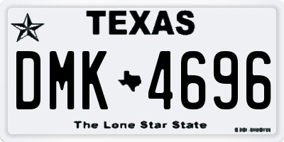TX license plate DMK4696