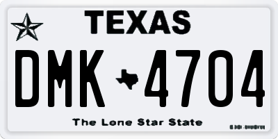 TX license plate DMK4704