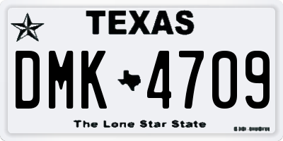 TX license plate DMK4709