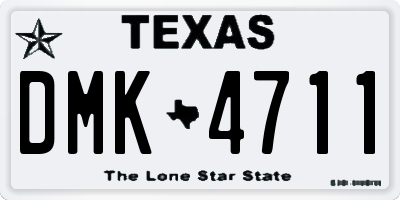 TX license plate DMK4711