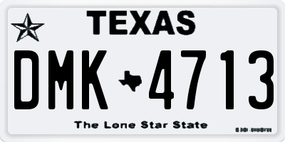 TX license plate DMK4713