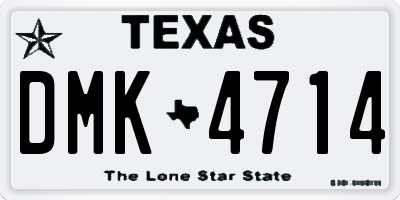 TX license plate DMK4714