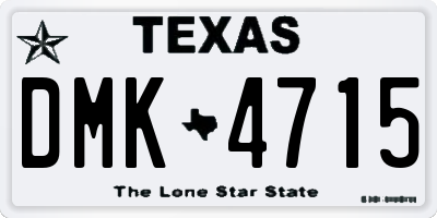 TX license plate DMK4715