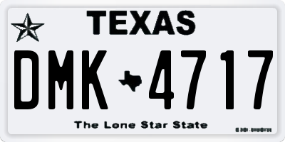 TX license plate DMK4717