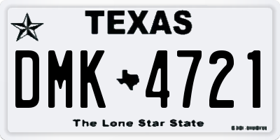 TX license plate DMK4721