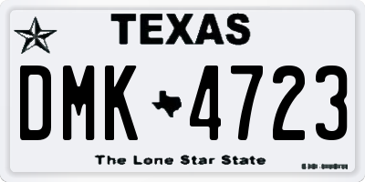 TX license plate DMK4723