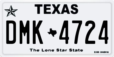 TX license plate DMK4724