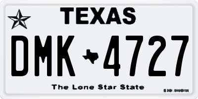 TX license plate DMK4727
