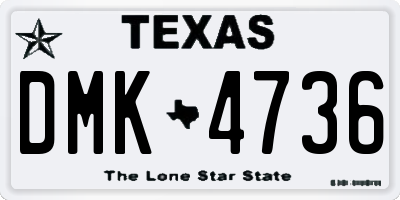TX license plate DMK4736