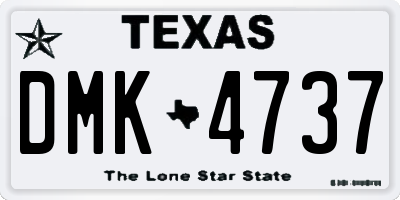 TX license plate DMK4737