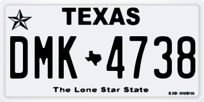 TX license plate DMK4738