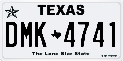 TX license plate DMK4741