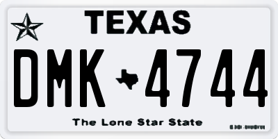 TX license plate DMK4744