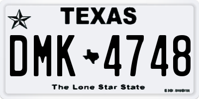 TX license plate DMK4748