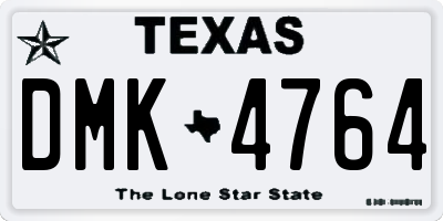 TX license plate DMK4764