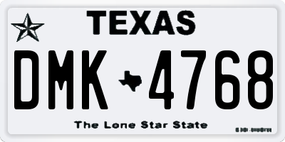 TX license plate DMK4768