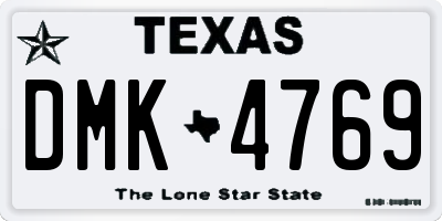 TX license plate DMK4769