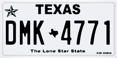 TX license plate DMK4771