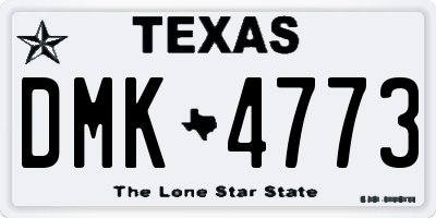 TX license plate DMK4773