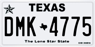 TX license plate DMK4775