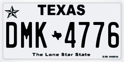TX license plate DMK4776