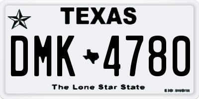 TX license plate DMK4780