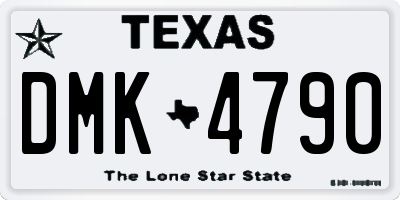 TX license plate DMK4790